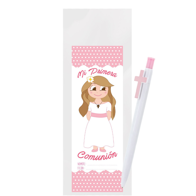 Stylo et marque page pour la communion d une fille