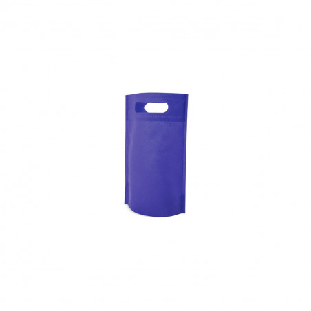 Bouteille de vin et tire-bouchon dans un sac bleu personnalisé pour des cadeaux pour la fête des pères