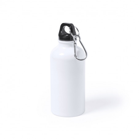 Bidon en aluminium avec mousqueton et autocollant première communion pour les détails des invités