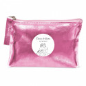 Portefeuille rose avec autocollant personnalisable mariés romantiques pour détails