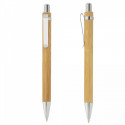 Stylo en bambou avec adhésif floral personnalisable pour des détails