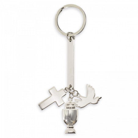 Porte-clé de communion avec charm dans un étui personnalisé pour fille