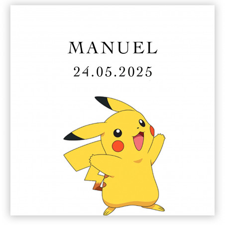 Autocollant Pokémon 5x5 cm transparent pour personnaliser des détails