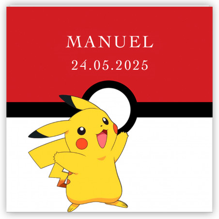 Autocollant 5x5cm Pokémon pour personnaliser des détails