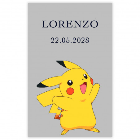 Sticker transparent pokémon personnalisable 3x5cm pour événements