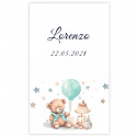 Adhésif 5x7cm design ours pour baptêmes