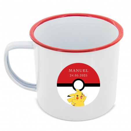 Tasse en métal personnalisée avec autocollant de Pikachu