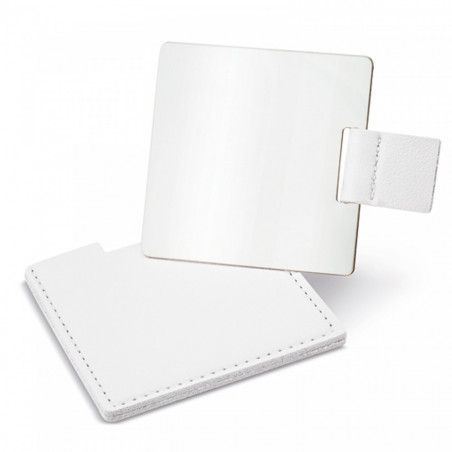Miroir avec étui blanc et autocollant première communion garçon à offrir