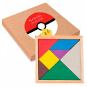 Puzzle en bois dans une boîte avec autocollant design Pokémon personnalisable à offrir