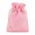 Baume à lèvres en forme de cœur dans un sac rose personnalisé avec baptême de fille