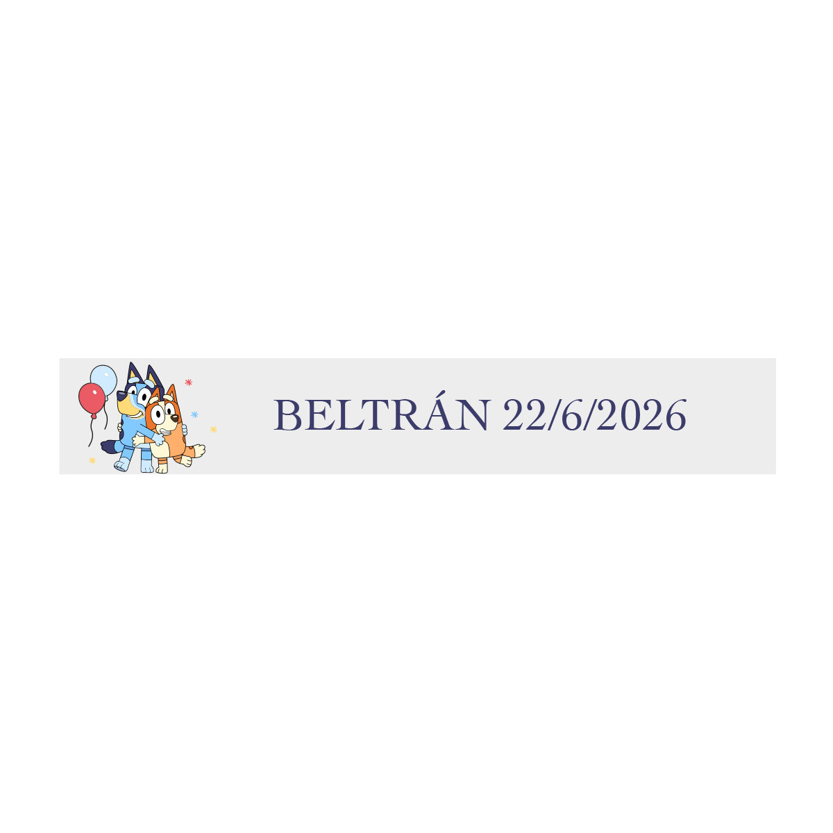 Adhésif Personnalisé Transparent Bluey et Bingo Idéal pour les Fêtes Enfants 5x1cm