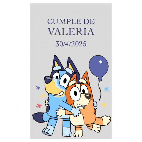Adhesivo bluey y bingo 3x5 fondo transparente para personalizar detalles