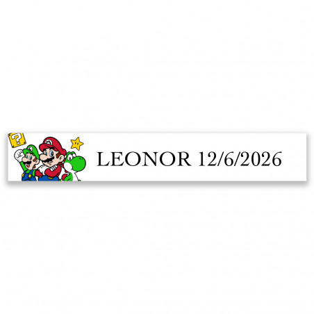 Autocollant super mario 5 x 1 pour personnalisation