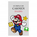Adhésif transparent personnalisé de Super Mario idéal pour des événements spéciaux 5x3cm