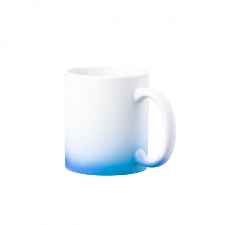 Tasse de sublimation finition mate avec dégradé bleu personnalisée pour des détails de communion pour garçon