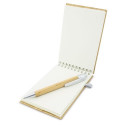 Carnet en bambou personnalisé pour mariage avec stylo