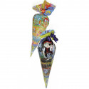 Cornet de bonbons avec livre à colorier et boîte de crayons personnalisée dans une boîte pirate pour les détails