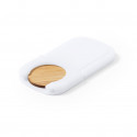 Support pour mobile avec pièce en bambou personnalisée avec autocollant de communion dans une enveloppe kraft