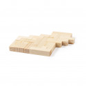Tetris en bois présenté dans une boîte personnalisée avec autocollant d'anniversaire