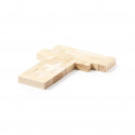 Tetris en bois présenté dans une boîte personnalisée avec autocollant d'anniversaire