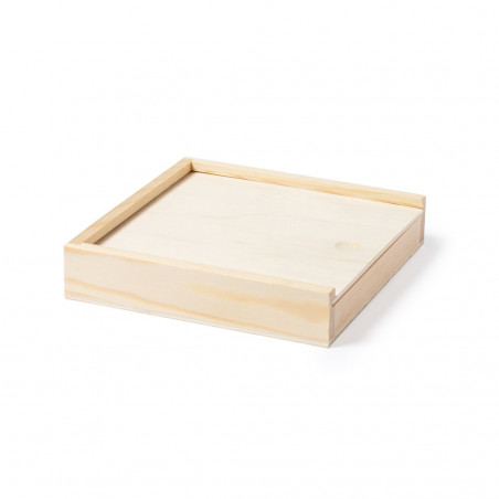 Tetris en bois présenté dans une boîte personnalisée avec autocollant d'anniversaire