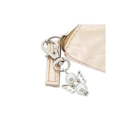 Porte-clés ange gardien avec carte de remerciement personnalisée dans une enveloppe kraft pour les détails de communion