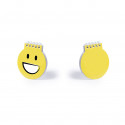 Carnet d\'emojis avec crayon présenté dans un sac et autocollant personnalisé
