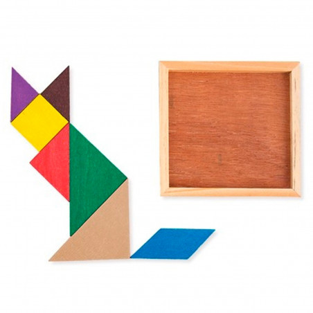 Puzzle en bois dans un sac à dos girafe avec sucette pour les détails des enfants