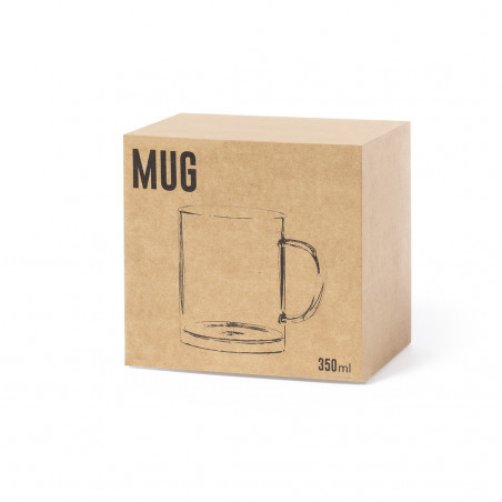 Tasse en verre avec poignée avec adhésif pour détail de mariage