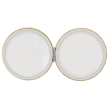 Miroir rond en liège personnalisé pour baptême