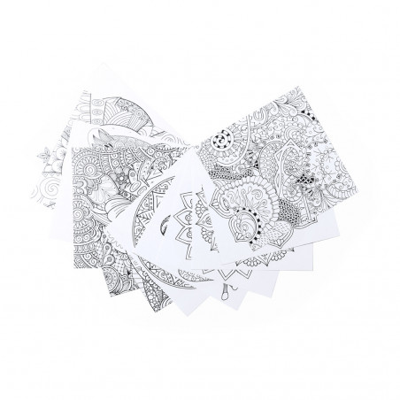 Mandalas à peindre aux crayons et stickers de mariage personnalisés