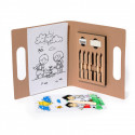 Carnet de coloriage avec crayons de couleur et feuilles personnalisées pour les détails de l événement