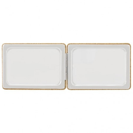 Miroir de baptême personnalisé en liège avec boîte en carton
