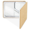 Miroir de baptême personnalisé en liège avec boîte en carton