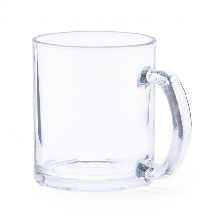 Tasse en verre avec adhésif personnalisé de graduation enfant