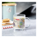 Tasse en verre avec adhésif personnalisé de graduation enfant