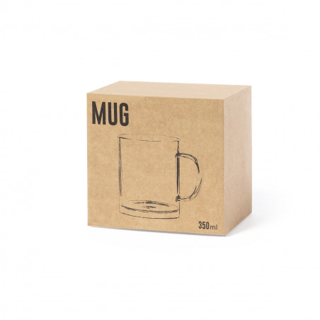 Tasse en verre avec adhésif personnalisé de graduation enfant