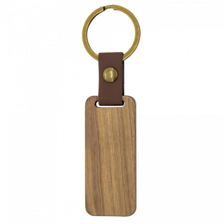 Porte-clés en bois avec carte imprimée et sac pour les détails des invités de mariage