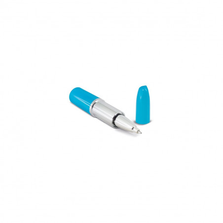 Stylo rouge à lèvres bleu avec autocollant colombe bleu personnalisable pour les détails des fêtes et événements