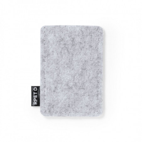 Porte-cartes en feutre avec carte de remerciement personnalisable dans un sachet en organza pour les détails de communion