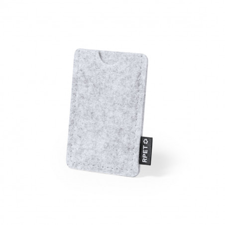 Porte-cartes en feutre avec carte de remerciement personnalisable dans un sachet en organza pour les détails de communion