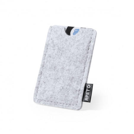 Porte-cartes en feutre avec carte de remerciement personnalisable dans un sachet en organza pour les détails de communion