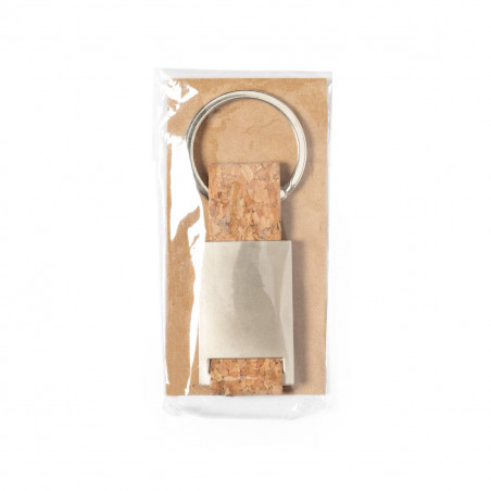 Porte-clés en liège avec adhésif design de football dans une enveloppe kraft avec adhésif personnalisé pour les détails de la