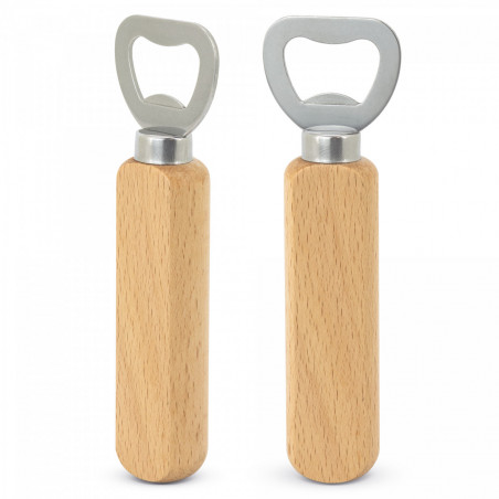 Ouvre-bouteille en bois avec adhésif floral pour les détails des invités