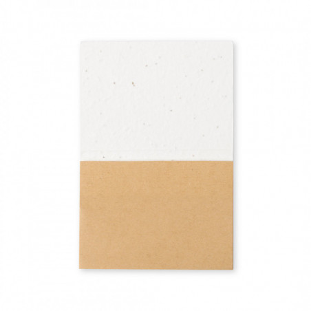 Bloc-notes avec couvertures en papier de semence à planter et autocollant personnalisable pour détails de fêtes et événements