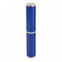 Stylo à bille avec étui en métal bleu roi avec autocollant mariés sur moto pour mariage