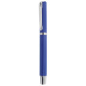 Stylo à bille avec étui en métal bleu roi avec autocollant mariés sur moto pour mariage