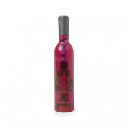 Tire-bouchon magnétique en forme de bouteille rose avec autocollant communion fille