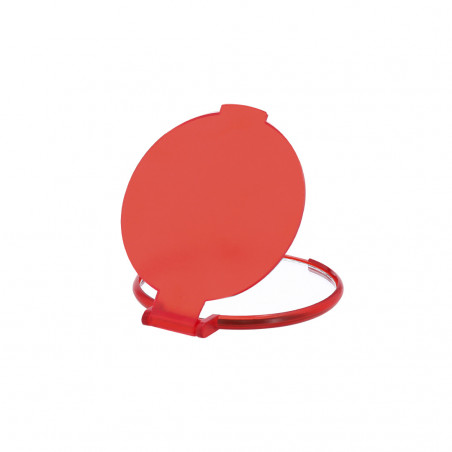 Miroir pliable rouge avec autocollant romantique personnalisable en forme de cœur à offrir