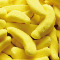 Bocal de bonbons en forme de banane personnalisé avec autocollant de bébé pour baptêmes